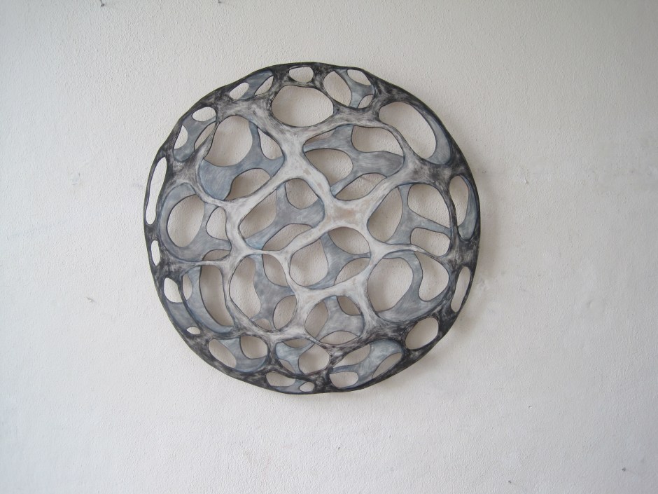 Ute Haecker (D) „Planet“, 2010. Acyrl auf Holz- 73 x 73 cm. (SFr. 4000.-)