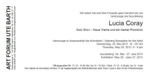 Einladungskarte Galerie Ute Barth