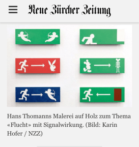 die 'NotRAusgänge' von Hans Thomann in der NZZ