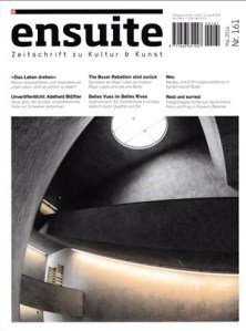 ensuite - Artikel zur Ausstellung in der Galerie ART FORUM UTE BARTH, Zürich