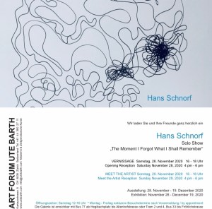 Solo Show Hans Schnorf 2020