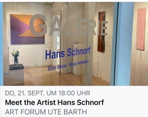 Meet the Artist HANS SCHNORF